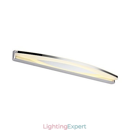 Modern Contemporary Chrome Feature for Ambient Light Bathroom Lighting Wall Light