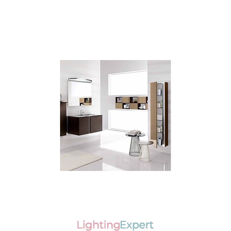 Modern Contemporary Chrome Feature for Ambient Light Bathroom Lighting Wall Light
