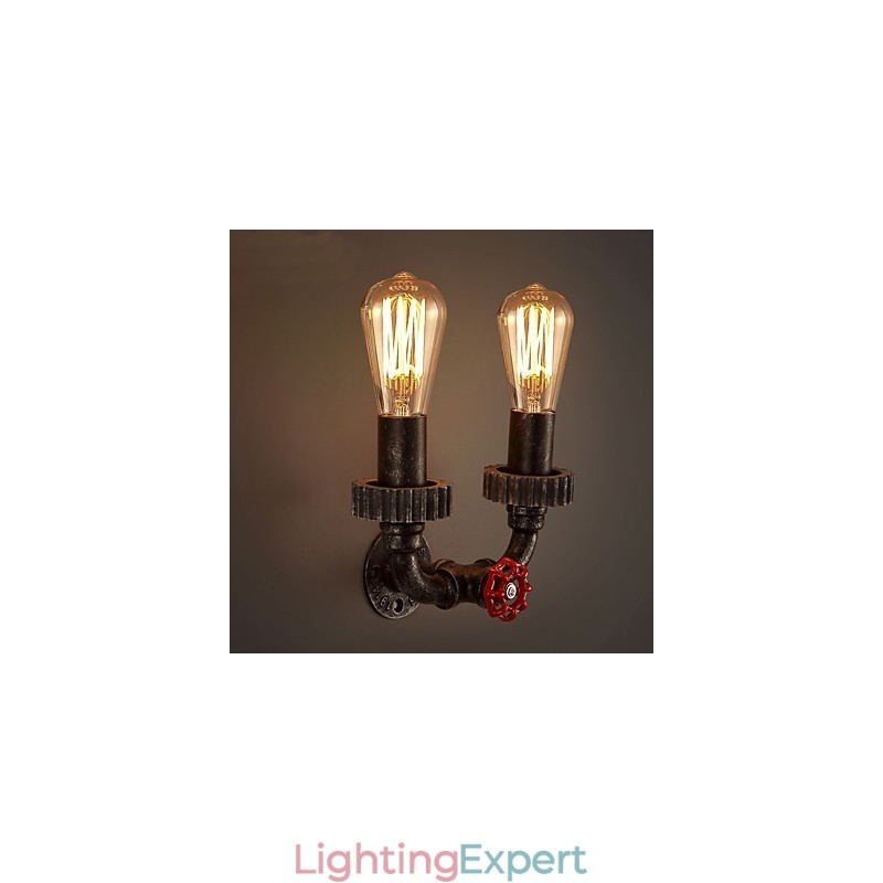 2 Heads Vintage Industrial Metal Wall Lights Restaurant Cafe Bar Decoration lighting