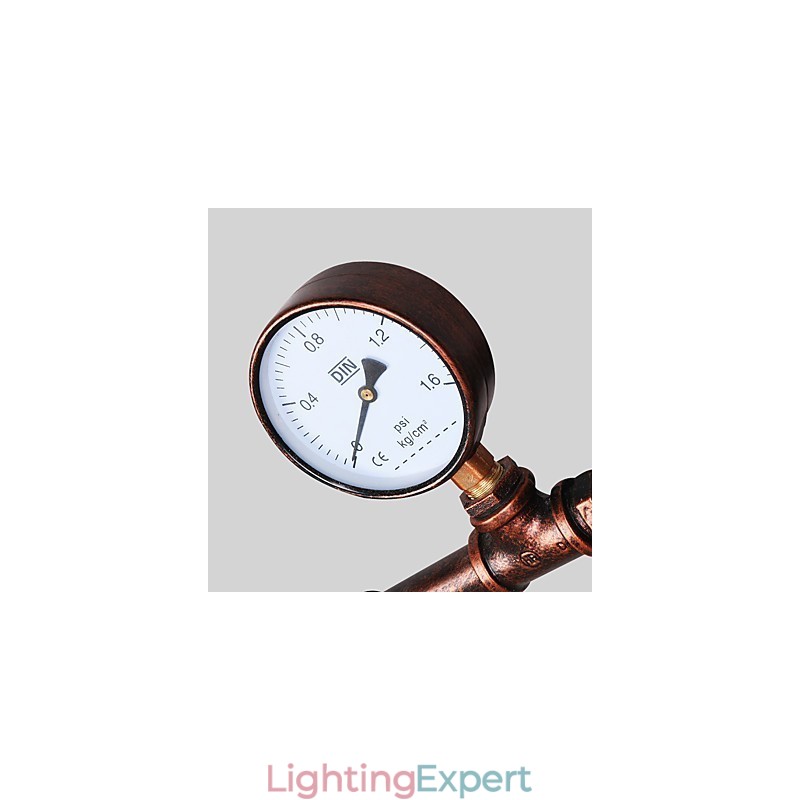 Vintage Industrial Pipe Wall Lights Wood Helm Shape Creative turnable Lights Restaurant Cafe Bar Decoration lighting