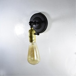 Iron Wall Lamp Black Simple Retro Wall Lamp Single Head Decorative Wall Lamp European Style