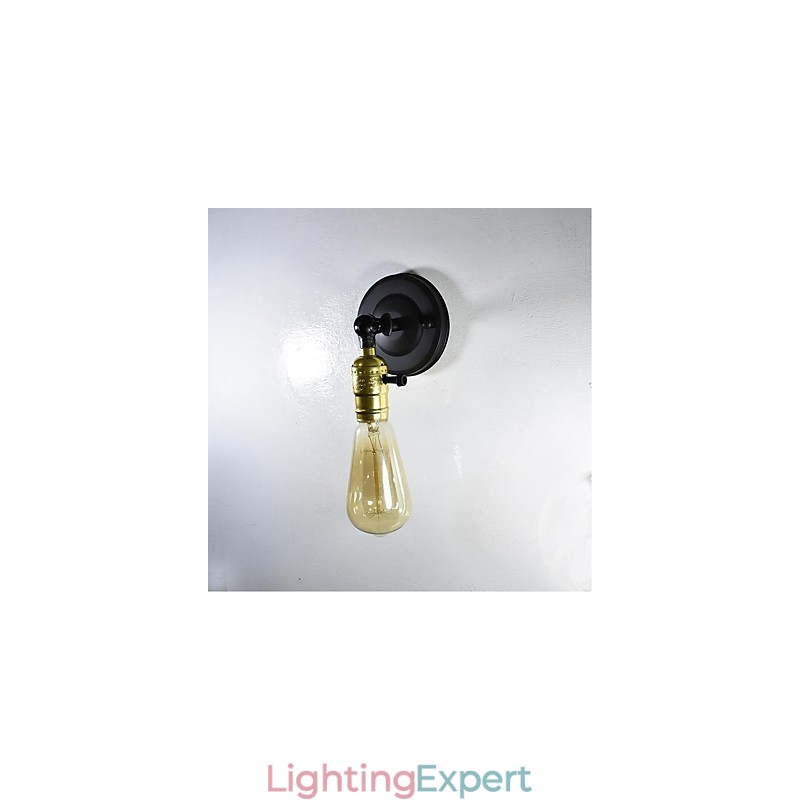 Iron Wall Lamp Black Simple Retro Wall Lamp Single Head Decorative Wall Lamp European Style