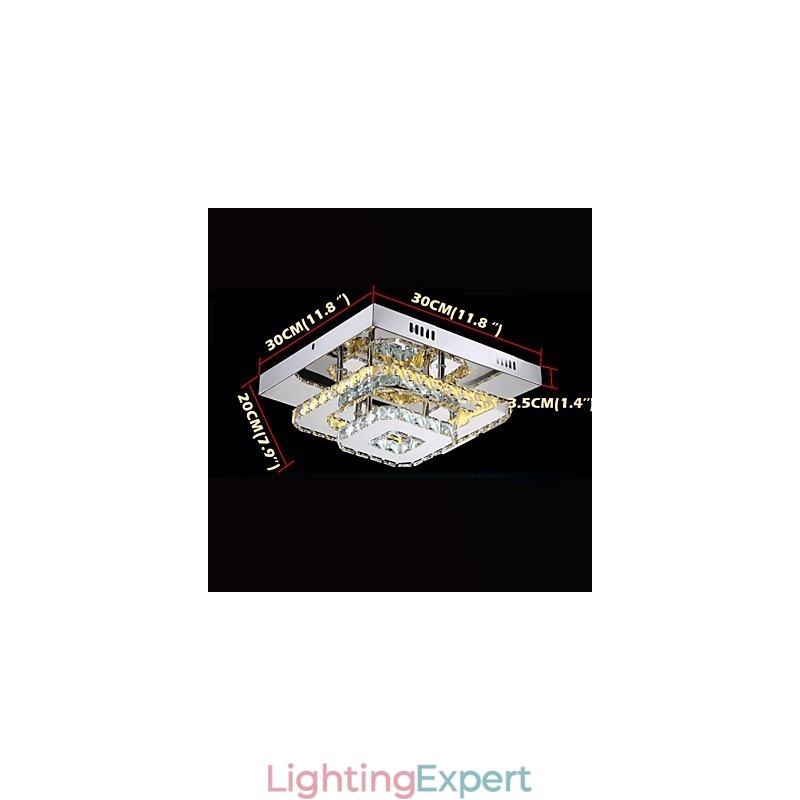 Crystal Ceiling Lamps Flush Mount Clear or Amber K9 for Indoor CE