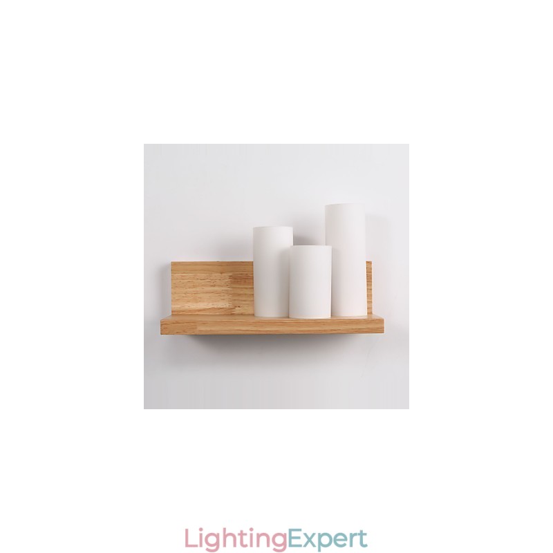 Wood Sconces 3 Lights Country