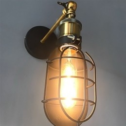 Vintage Black Metal Loft Wall Lamps Living Room Dining Room Hallway Cafe Bars Bar Wall Lamp