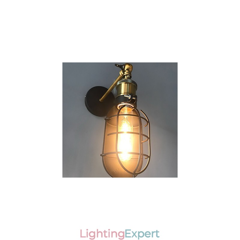 Vintage Black Metal Loft Wall Lamps Living Room Dining Room Hallway Cafe Bars Bar Wall Lamp