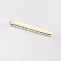 Integrated Modern Contemporary Chrome Feature for Ambient Light Bathroom Lighting Wall Light