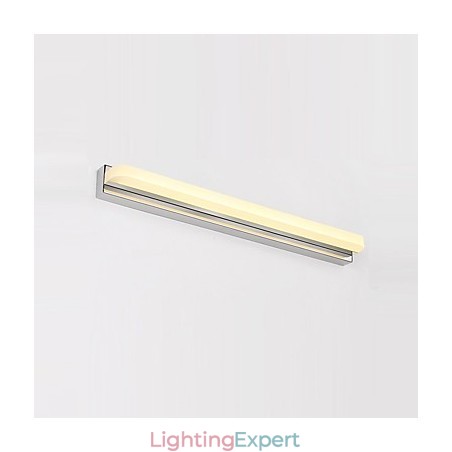 Integrated Modern Contemporary Chrome Feature for Ambient Light Bathroom Lighting Wall Light Integrated Modern Contemporary Chrome Feature for Ambient Light Bathroom Lighting Wall Light