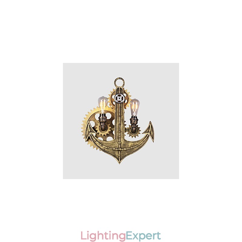 Vintage Industrial Wall Lights Wood Gear Shape Creative turnable Lights Restaurant Cafe Bar Decoration lighting
