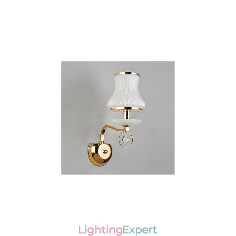 Modern Contemporary Electroplated Feature for Crystal Mini Style Eye Protection Ambient Light Wall Lights
