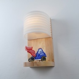 Simple Wall Lamp Bedside Desk Lamp With Glass Shade and Solid Wood for Bedroom Dresser Living Room Baby Room College Dorm Coffee Table Bookcas