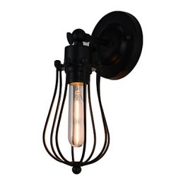 Painted Steel Wall Lamp Dumb Black American Coffee Decoration Retro Wall Light Lightsaber Lamp On Wall