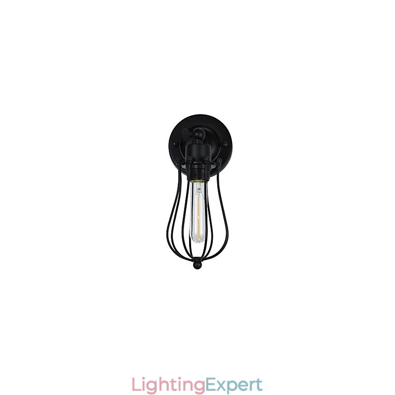 Painted Steel Wall Lamp Dumb Black American Coffee Decoration Retro Wall Light Lightsaber Lamp On Wall