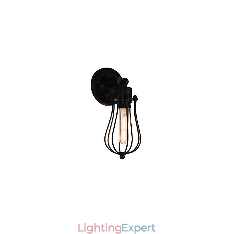 Painted Steel Wall Lamp Dumb Black American Coffee Decoration Retro Wall Light Lightsaber Lamp On Wall
