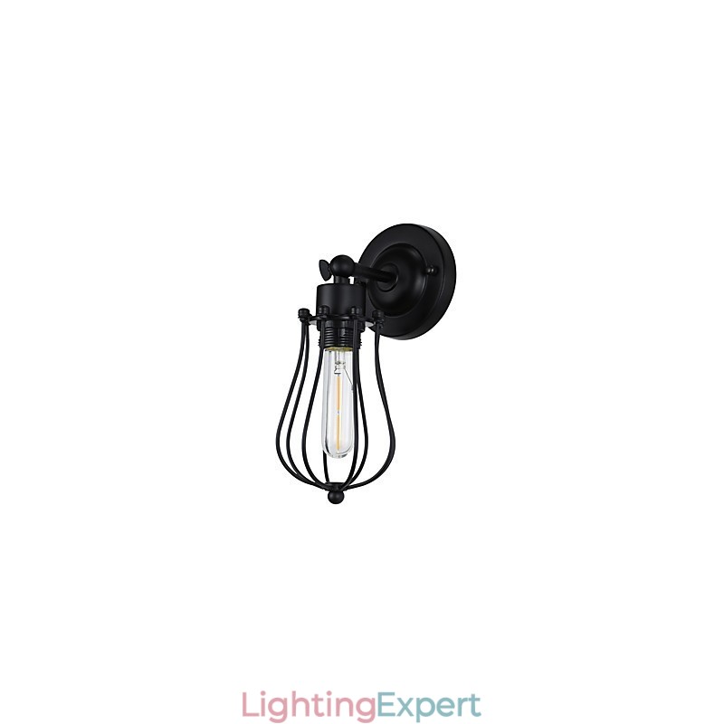 Painted Steel Wall Lamp Dumb Black American Coffee Decoration Retro Wall Light Lightsaber Lamp On Wall
