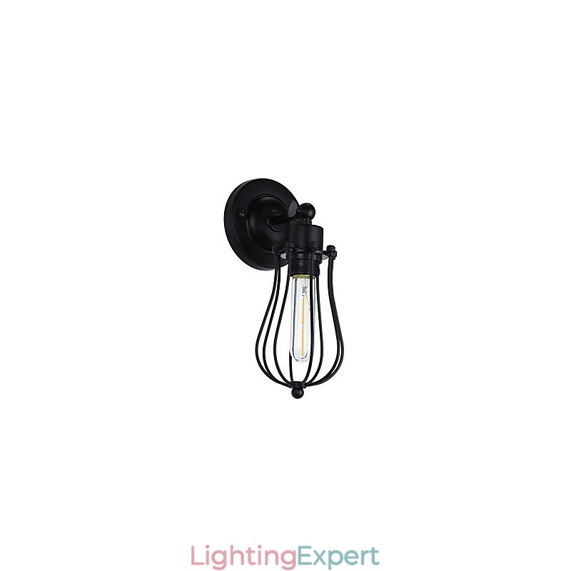 Painted Steel Wall Lamp Dumb Black American Coffee Decoration Retro Wall Light Lightsaber Lamp On Wall