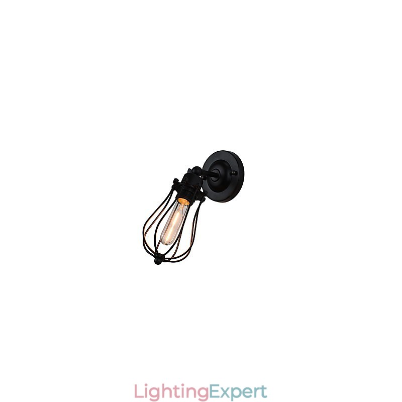 Painted Steel Wall Lamp Dumb Black American Coffee Decoration Retro Wall Light Lightsaber Lamp On Wall
