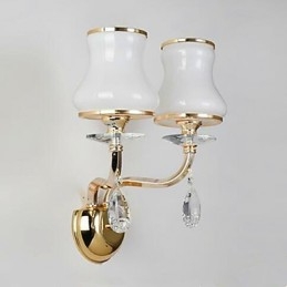 Modern Contemporary Electroplated Feature for Crystal Mini Style Eye Protection Wall Lights