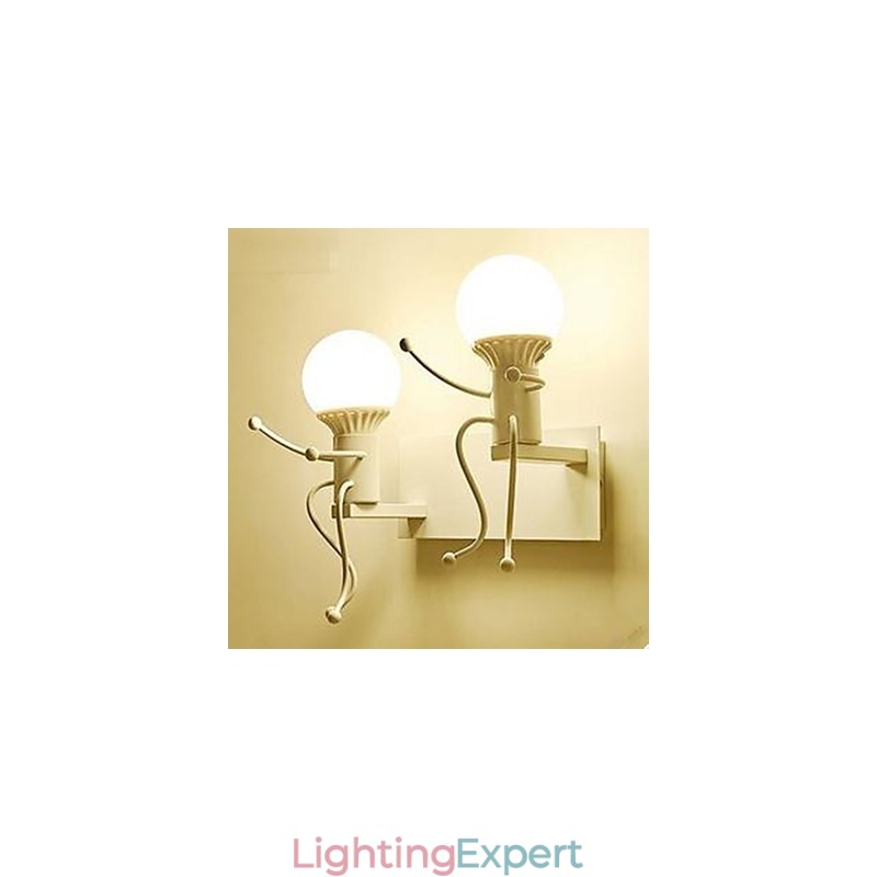 American Country Iron Wall Lamp Creative Bedroom Bedside Wall Lamp Warm Aisle Villain Wall Lamp
