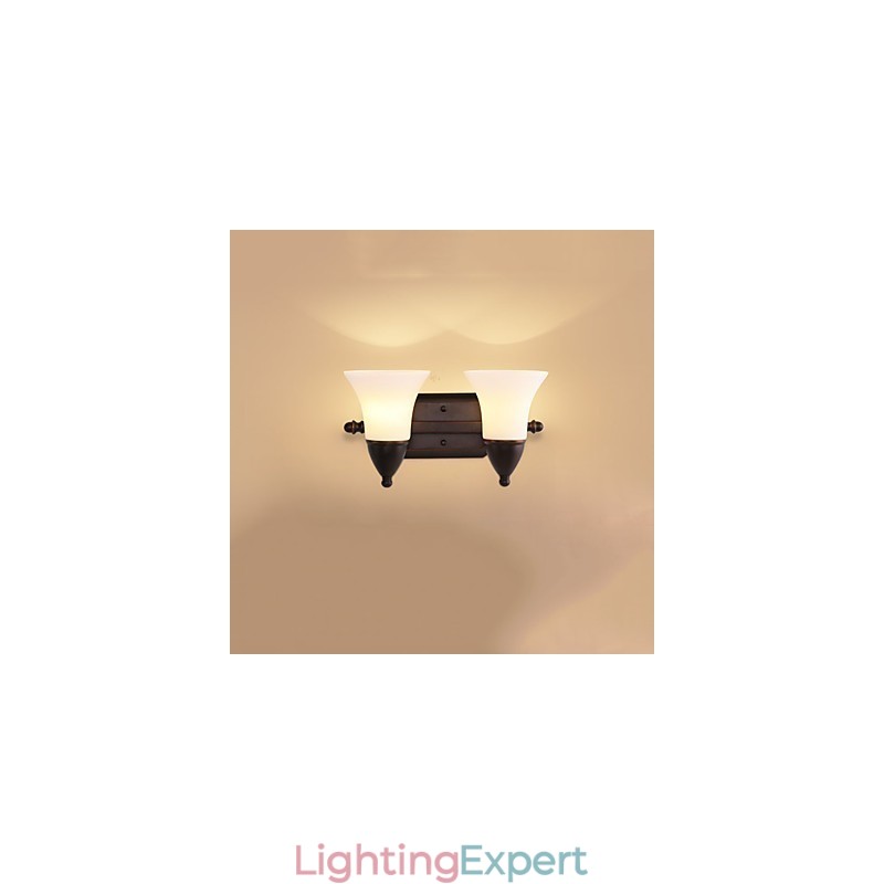 Rustic Lodge Black Oxide Finish Feature for Eye Protection Ambient Light Wall Sconces Wall Light