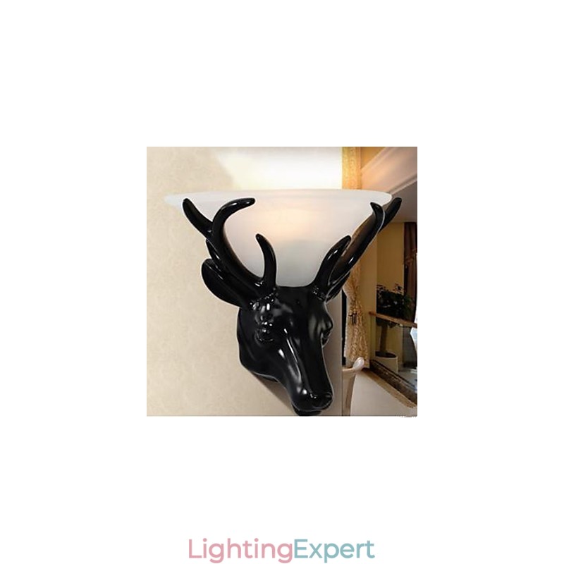 Contemporary And Contracted Deer Head Wall Lamp Fashion Creative Living Room Bedroom Wall Lamp