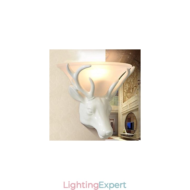 Contemporary And Contracted Deer Head Wall Lamp Fashion Creative Living Room Bedroom Wall Lamp