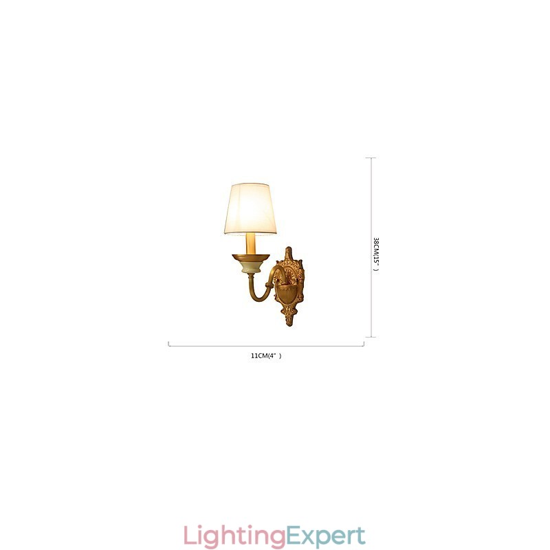 Simple Country Traditional Classic Brass Feature for Mini Style Uplight Wall Sconces Wall Light