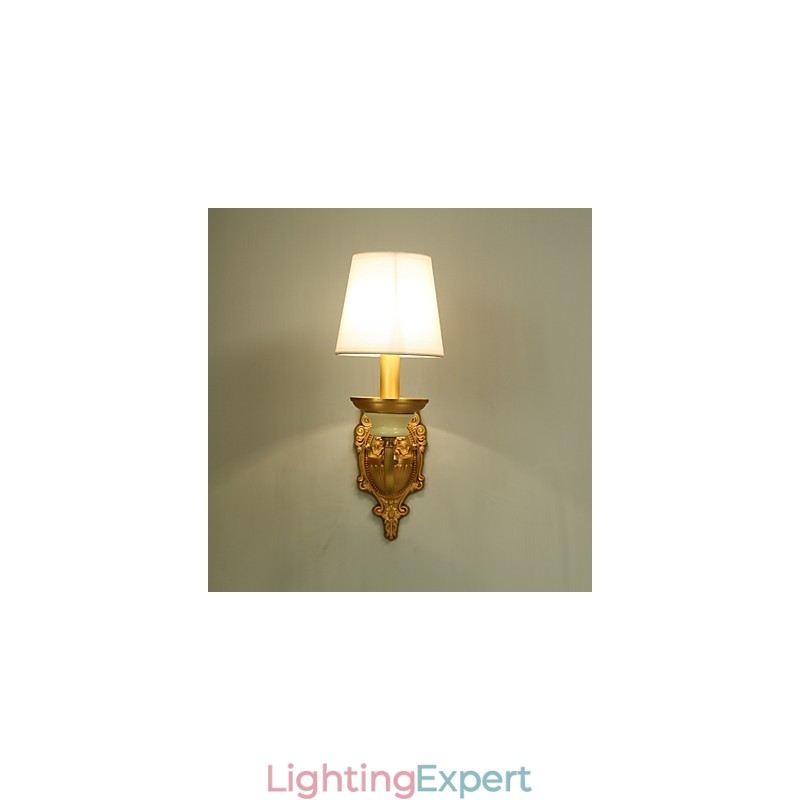 Simple Country Traditional Classic Brass Feature for Mini Style Uplight Wall Sconces Wall Light