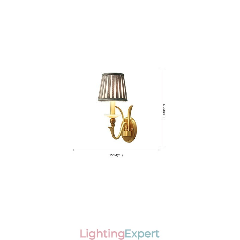 Simple Country Traditional Classic Brass Feature for Mini Style Uplight Wall Sconces Wall Light
