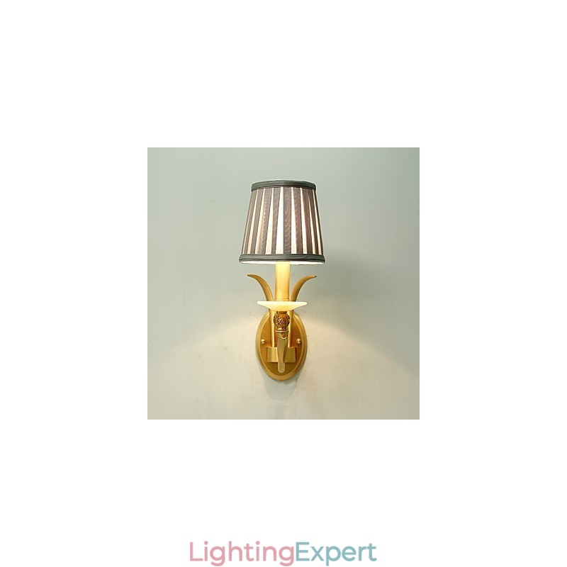 Simple Country Traditional Classic Brass Feature for Mini Style Uplight Wall Sconces Wall Light