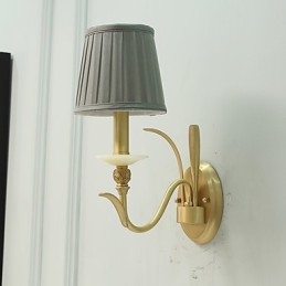 Simple Country Traditional Classic Brass Feature for Mini Style Uplight Wall Sconces Wall Light