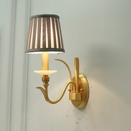 Simple Country Traditional Classic Brass Feature for Mini Style Uplight Wall Sconces Wall Light