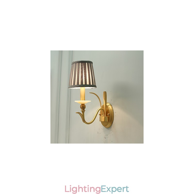 Simple Country Traditional Classic Brass Feature for Mini Style Uplight Wall Sconces Wall Light