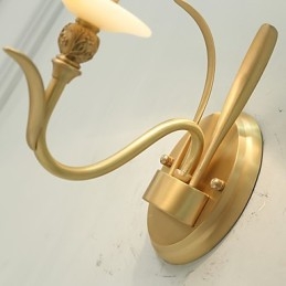 Simple Country Traditional Classic Brass Feature for Mini Style Uplight Wall Sconces Wall Light