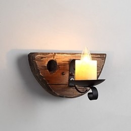Rustic Lodge Painting Feature for Mini Style Uplight Wall Sconces Wall Light
