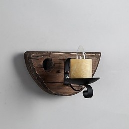 Rustic Lodge Painting Feature for Mini Style Uplight Wall Sconces Wall Light