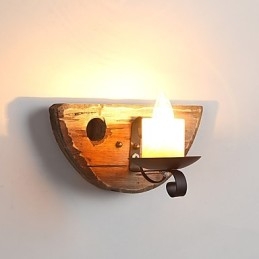 Rustic Lodge Painting Feature for Mini Style Uplight Wall Sconces Wall Light