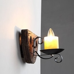 Rustic Lodge Painting Feature for Mini Style Uplight Wall Sconces Wall Light