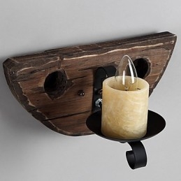 Rustic Lodge Painting Feature for Mini Style Uplight Wall Sconces Wall Light