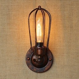Simple Vintage Country Retro Electroplate Feature for Mini Style Ambient Light Wall Sconces