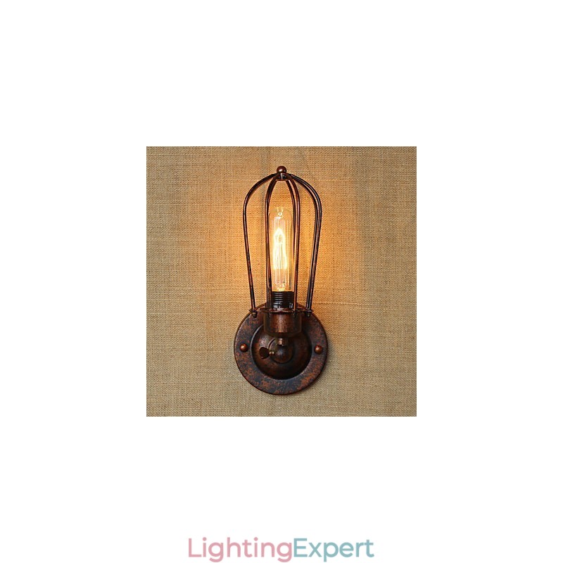Simple Vintage Country Retro Electroplate Feature for Mini Style Ambient Light Wall Sconces
