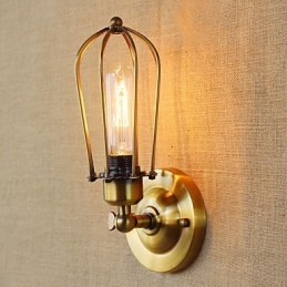 Simple Vintage Country Retro Electroplate Feature for Mini Style Ambient Light Wall Sconces