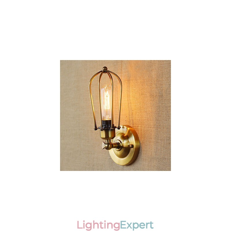Simple Vintage Country Retro Electroplate Feature for Mini Style Ambient Light Wall Sconces