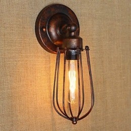 Simple Vintage Country Retro Electroplate Feature for Mini Style Ambient Light Wall Sconces