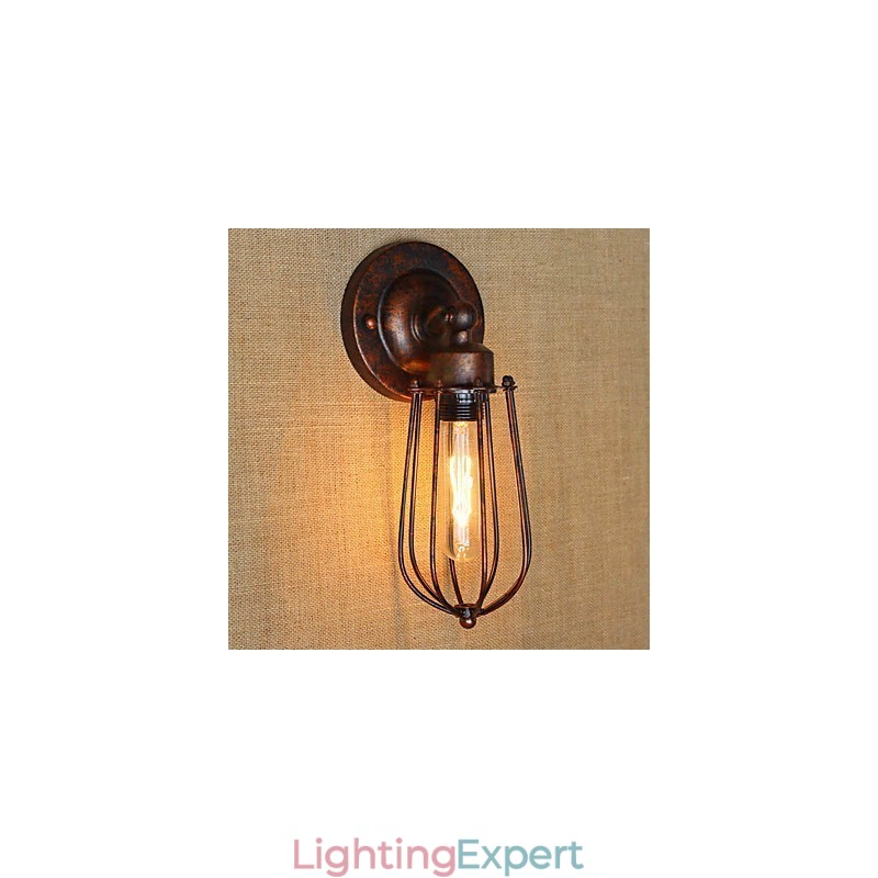Simple Vintage Country Retro Electroplate Feature for Mini Style Ambient Light Wall Sconces