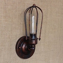 Simple Vintage Country Retro Electroplate Feature for Mini Style Ambient Light Wall Sconces