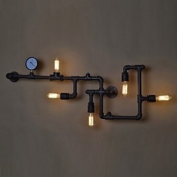 Loft Industrial Wall Lamps Antique Edison Wall lights with Bulbs Vintage Pipe Wall Lamp for Living Room Lighting