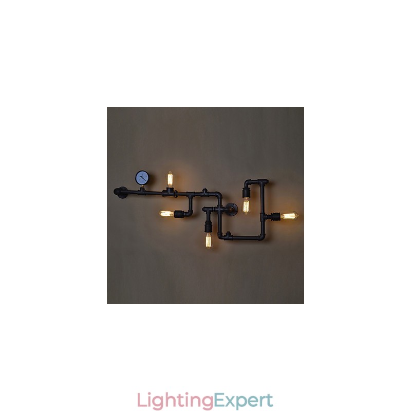 Loft Industrial Wall Lamps Antique Edison Wall lights with Bulbs Vintage Pipe Wall Lamp for Living Room Lighting