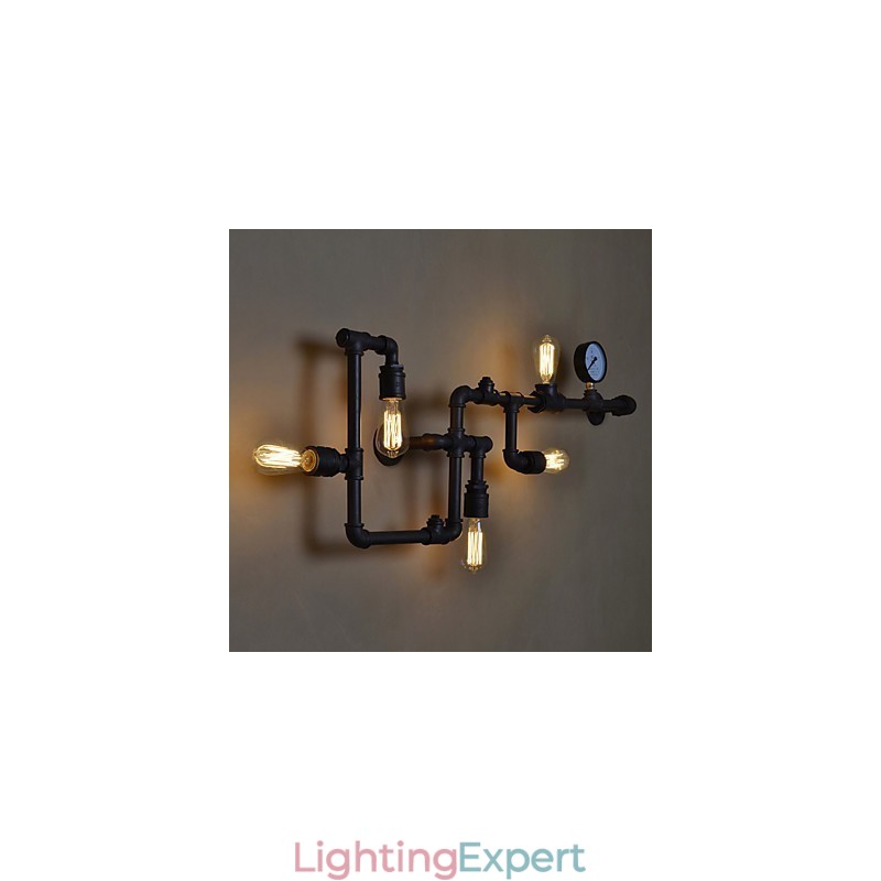 Loft Industrial Wall Lamps Antique Edison Wall lights with Bulbs Vintage Pipe Wall Lamp for Living Room Lighting