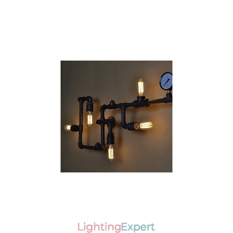 Loft Industrial Wall Lamps Antique Edison Wall lights with Bulbs Vintage Pipe Wall Lamp for Living Room Lighting